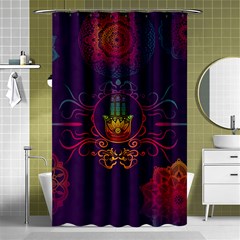 Boho Hamsa Mandala Shower Curtain 48  X 72  (small)  by lucia