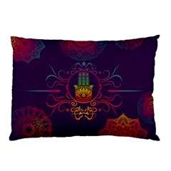 Boho Hamsa Mandala Pillow Case (two Sides) by lucia