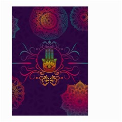 Boho Hamsa Mandala Small Garden Flag (two Sides) by lucia