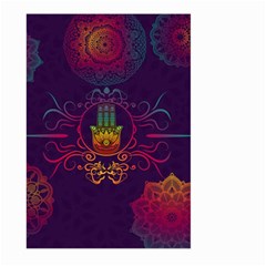 Boho Hamsa Mandala Large Garden Flag (two Sides) by lucia