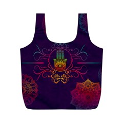 Boho Hamsa Mandala Full Print Recycle Bag (m) by lucia