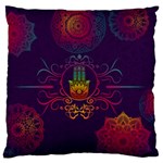 Boho Hamsa Mandala Standard Flano Cushion Case (Two Sides) Front