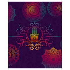 Boho Hamsa Mandala Drawstring Bag (small) by lucia