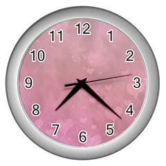 Lovely Hearts Wall Clock (silver) by lucia