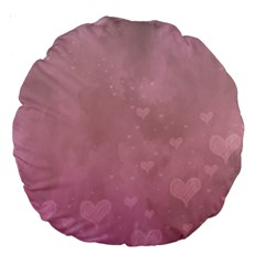 Lovely Hearts Large 18  Premium Round Cushions by lucia