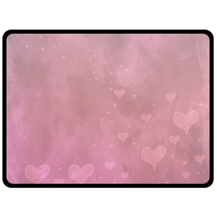 Lovely Hearts Double Sided Fleece Blanket (Large) 