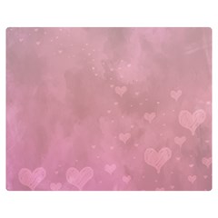 Lovely Hearts Double Sided Flano Blanket (medium)  by lucia