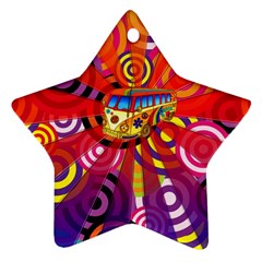 Boho Hippie Bus Ornament (star) by lucia