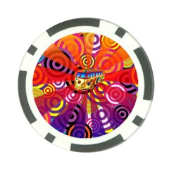 Boho Hippie Bus Poker Chip Card Guard (10 Pack) by lucia