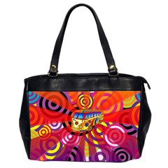 Boho Hippie Bus Oversize Office Handbag (2 Sides) by lucia