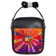 Boho Hippie Bus Girls Sling Bag by lucia