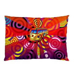 Boho Hippie Bus Pillow Case (two Sides) by lucia