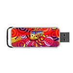 Boho Hippie Bus Portable USB Flash (Two Sides) Front