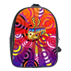 Boho Hippie Bus School Bag (xl) by lucia