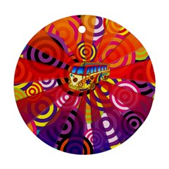 Boho Hippie Bus Ornament (round)