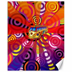 Boho Hippie Bus Canvas 16  X 20  by lucia