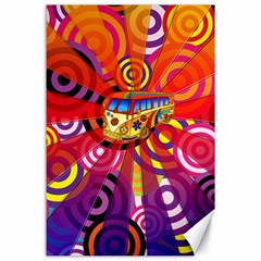 Boho Hippie Bus Canvas 24  X 36  by lucia