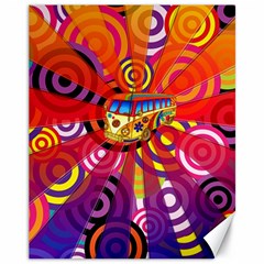 Boho Hippie Bus Canvas 11  X 14  by lucia