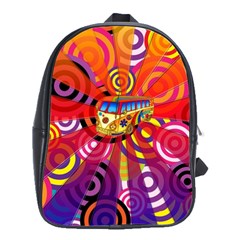 Boho Hippie Bus School Bag (large) by lucia