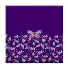 Purple Spring Butterfly Tile Coasters by lucia