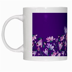 Purple Spring Butterfly White Mugs by lucia