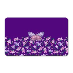 Purple Spring Butterfly Magnet (rectangular) by lucia