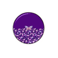 Purple Spring Butterfly Hat Clip Ball Marker (4 Pack) by lucia