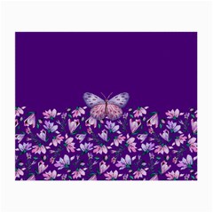 Purple Spring Butterfly Small Glasses Cloth by lucia