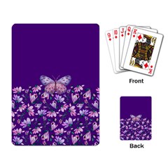 Purple Spring Butterfly Playing Cards Single Design