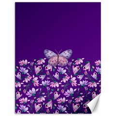 Purple Spring Butterfly Canvas 12  X 16 