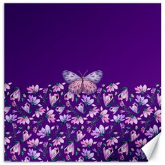 Purple Spring Butterfly Canvas 16  X 16  by lucia