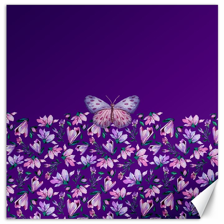 Purple Spring Butterfly Canvas 20  x 20 