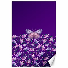 Purple Spring Butterfly Canvas 24  X 36  by lucia