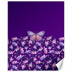 Purple Spring Butterfly Canvas 11  X 14  by lucia