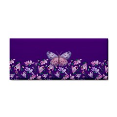 Purple Spring Butterfly Hand Towel