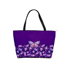 Purple Spring Butterfly Classic Shoulder Handbag