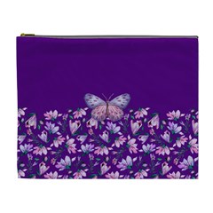 Purple Spring Butterfly Cosmetic Bag (xl) by lucia