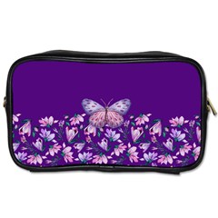 Purple Spring Butterfly Toiletries Bag (two Sides)