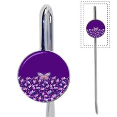 Purple Spring Butterfly Book Mark