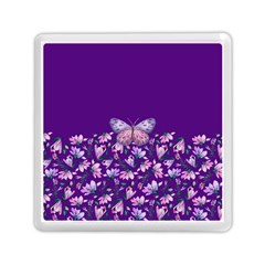 Purple Spring Butterfly Memory Card Reader (square) by lucia