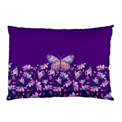 Purple Spring Butterfly Pillow Case (two Sides) by lucia