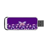 Purple Spring Butterfly Portable USB Flash (Two Sides) Front