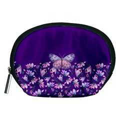 Purple Spring Butterfly Accessory Pouch (medium) by lucia