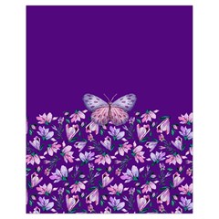 Purple Spring Butterfly Drawstring Bag (small) by lucia