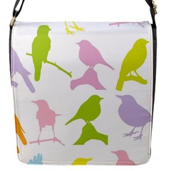 Bird Watching - Colorful Pastel Flap Closure Messenger Bag (s) by WensdaiAmbrose