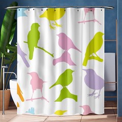 Bird Watching - Colorful Pastel Shower Curtain 60  X 72  (medium)  by WensdaiAmbrose