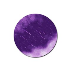 Meteors Rubber Round Coaster (4 Pack)  by bunart