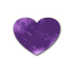 Meteors Rubber Coaster (heart)  by bunart