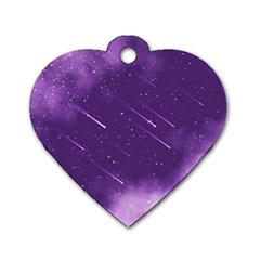 Meteors Dog Tag Heart (two Sides) by bunart