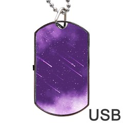 Meteors Dog Tag Usb Flash (one Side) by bunart